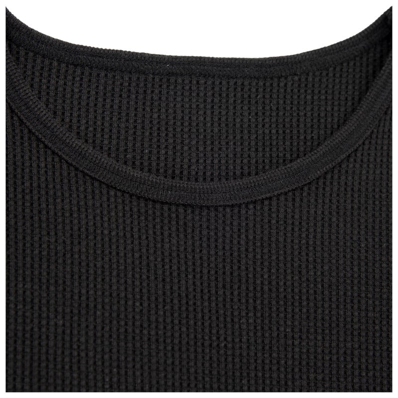 Fruit of the Loom girls Premium Thermal Waffle Underwear Pajama Set, Black, 7 8 US - Image 3